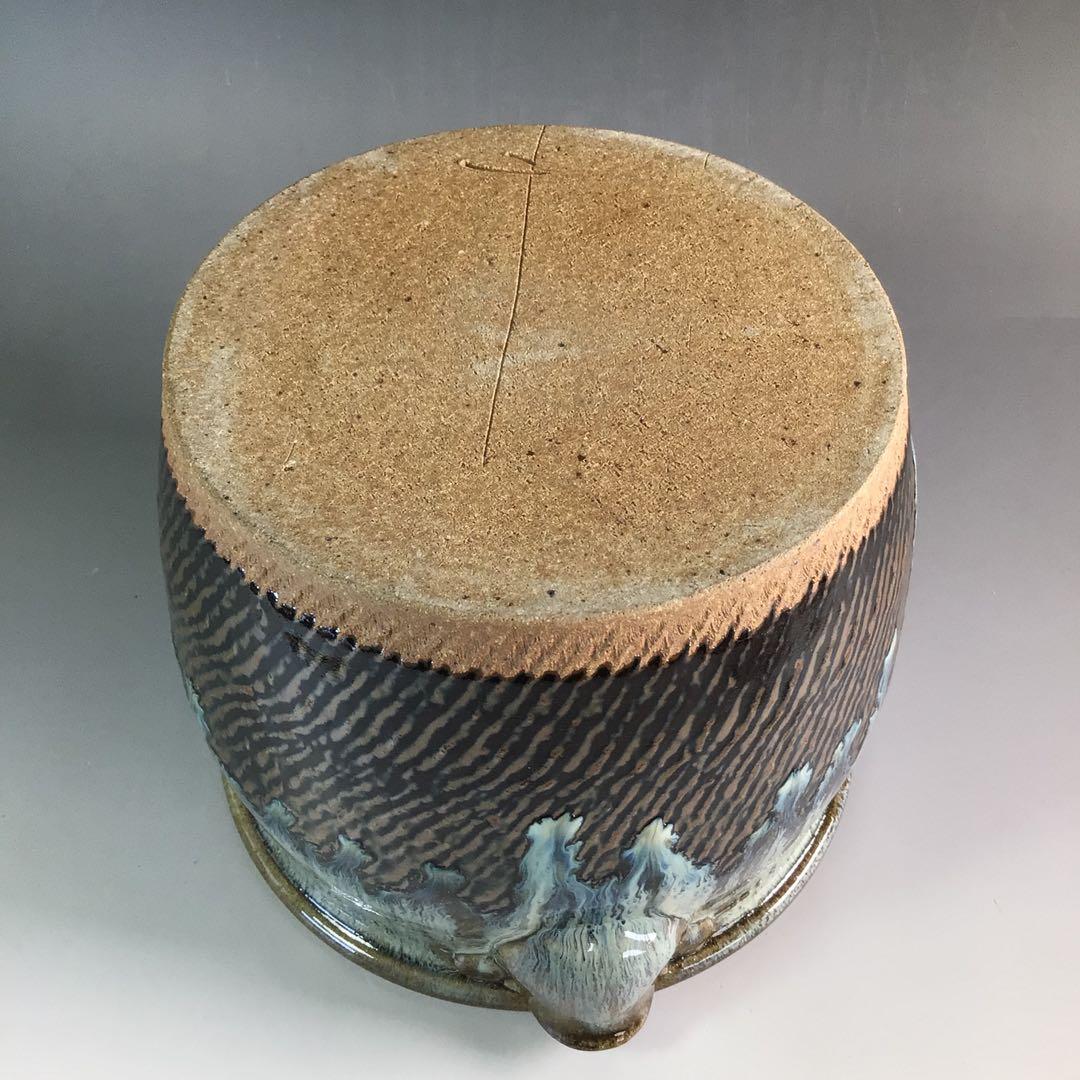 Ｒ７４４　水指　『武村利左エ門造』『朝鮮唐津』『片口水指』　共箱　茶道具