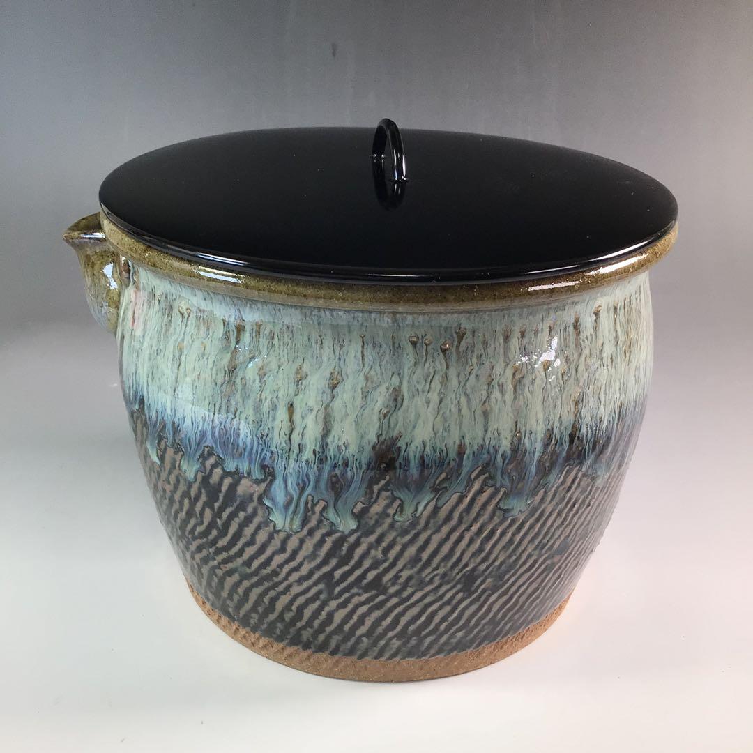 R744 水指 『武村利左エ門造』『朝鮮唐津』『片口水指』 共箱