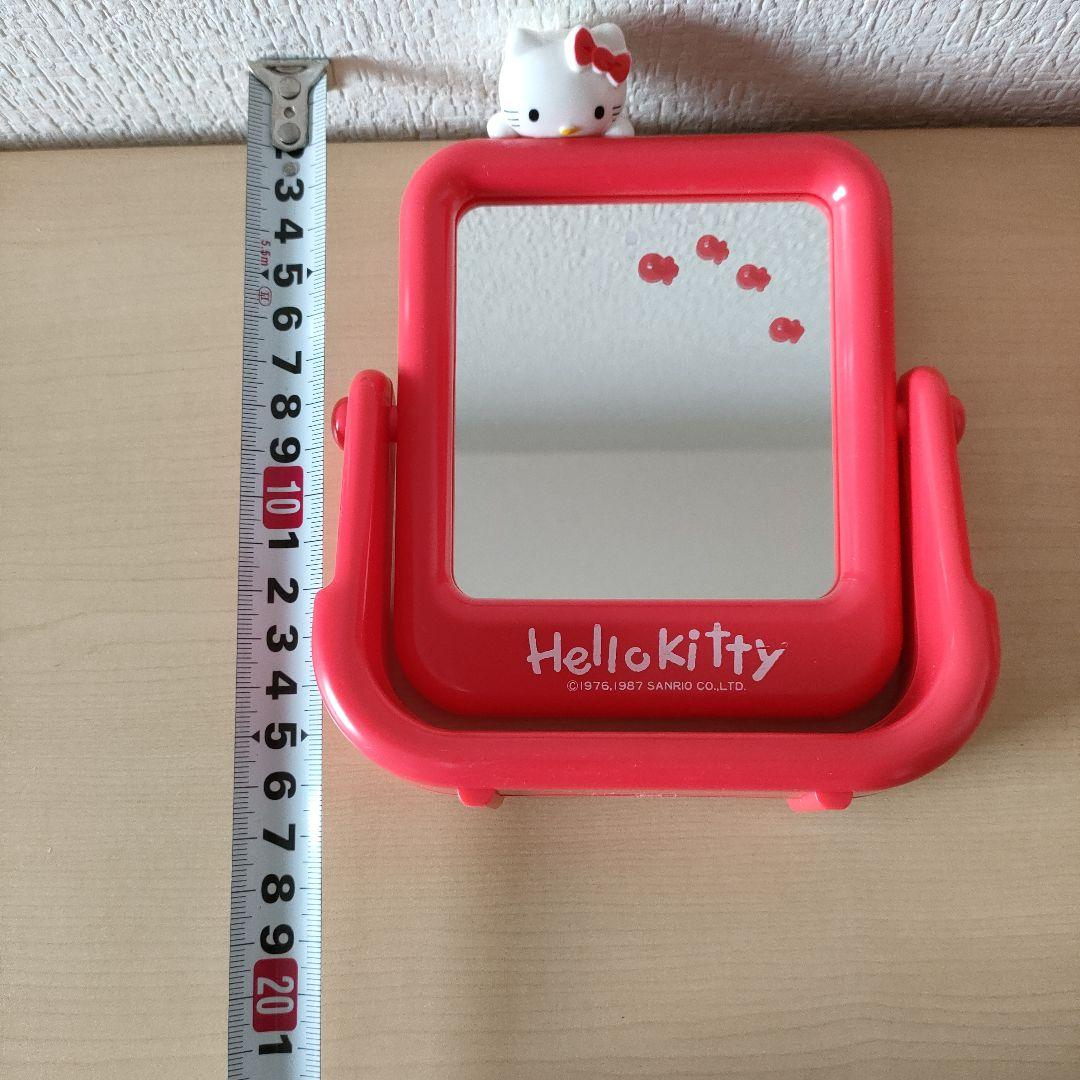 激レア　昭和レトロ　キティ　サンリオ　フィギュア付きスタンドミラー　80年代　鏡