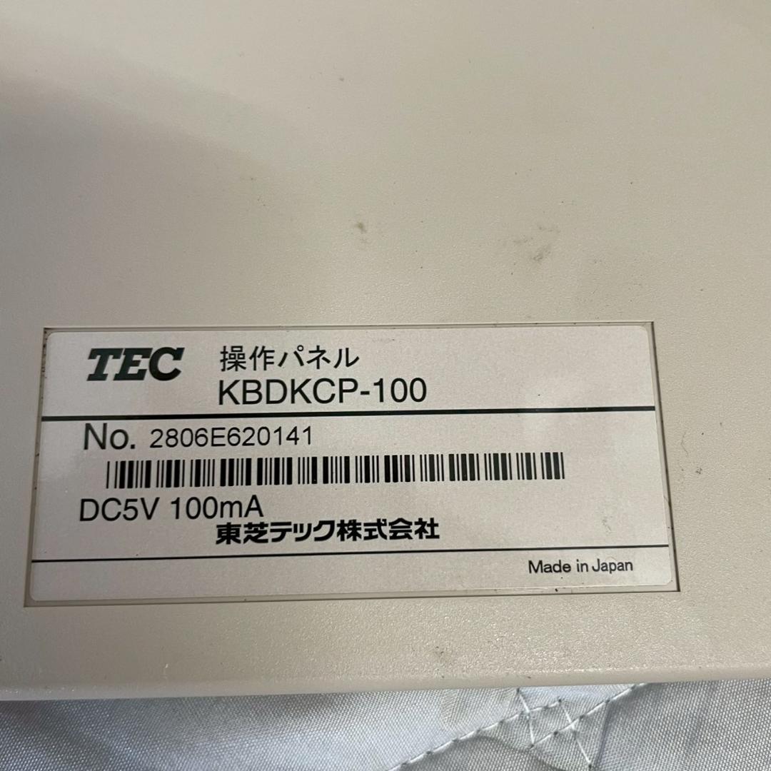 TEC】 東芝テック リモートプリンタ 操作パネル KBDKCP-100 KCP-100WT
