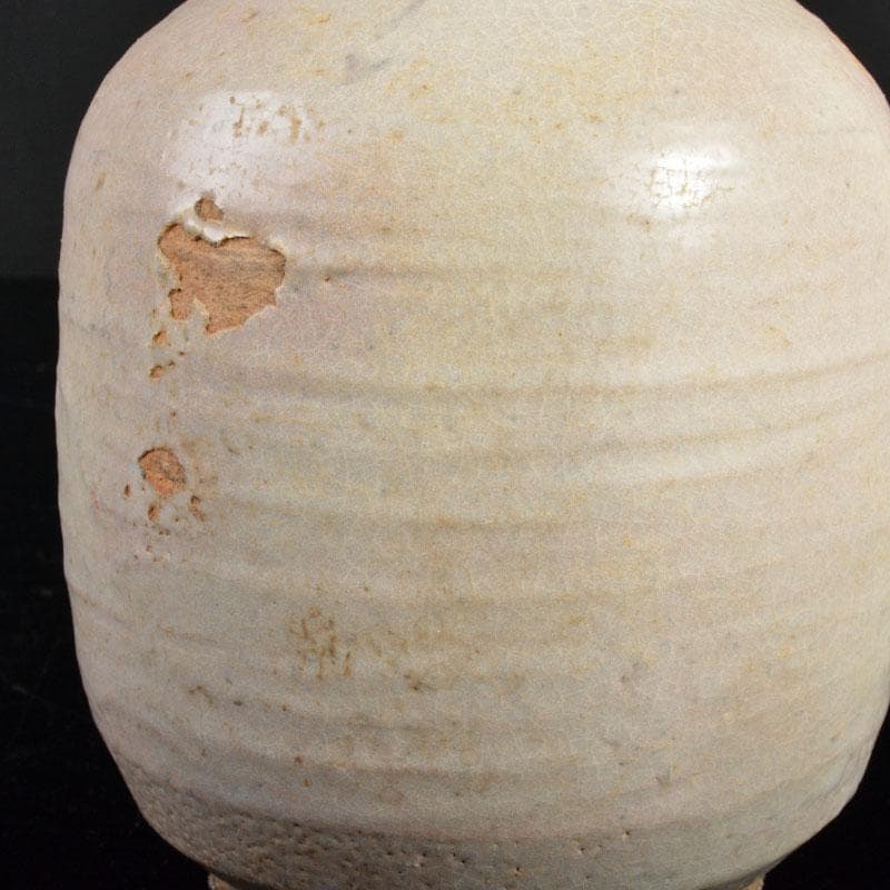 朝鮮　李朝　高麗白磁　壷　徳利　盤口瓶　V　R4419