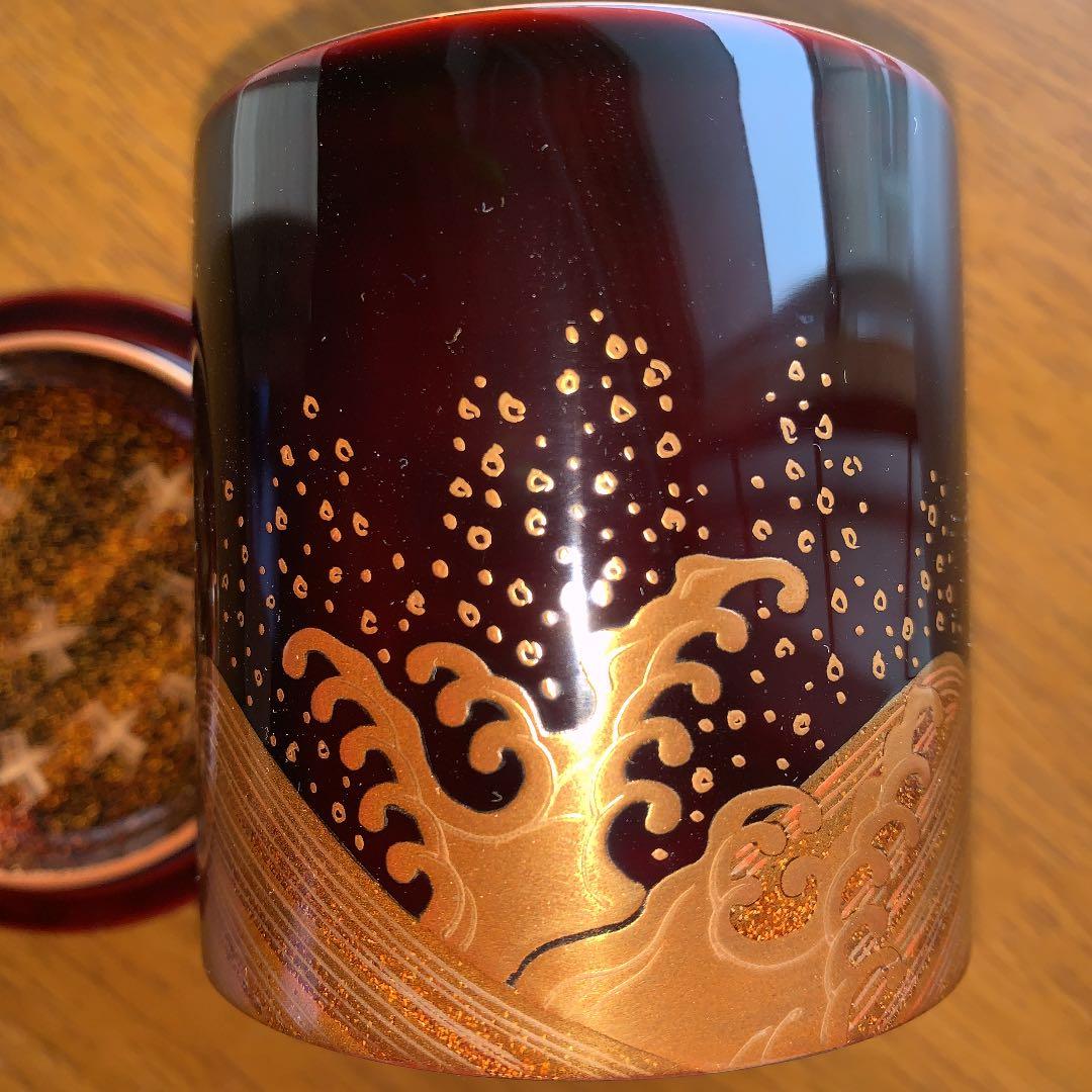 寸切 汐汲蒔絵 細井正雄作 茶器