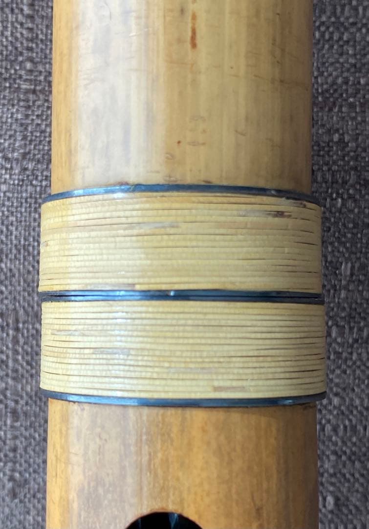 尺八 河野玉水 在銘 銀中継ぎ？ 一尺八寸（約55センチ） 1960