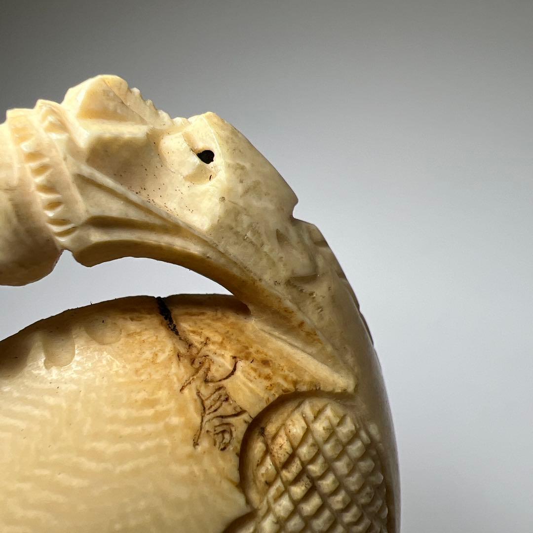 極上木魚根付 45g 東Y8-0109☆2Fタエチ