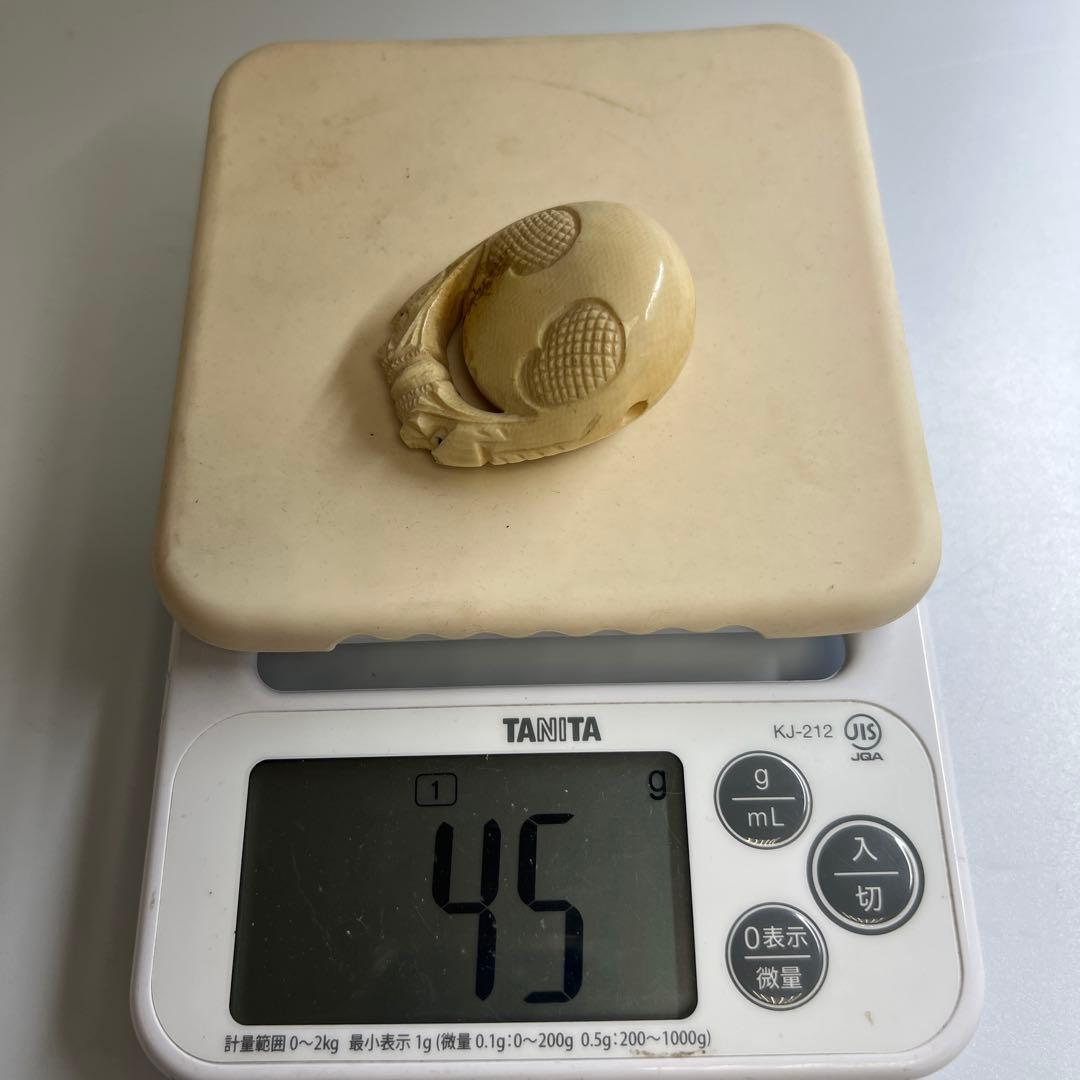 極上木魚根付 45g 東Y8-0109☆2Fタエチ