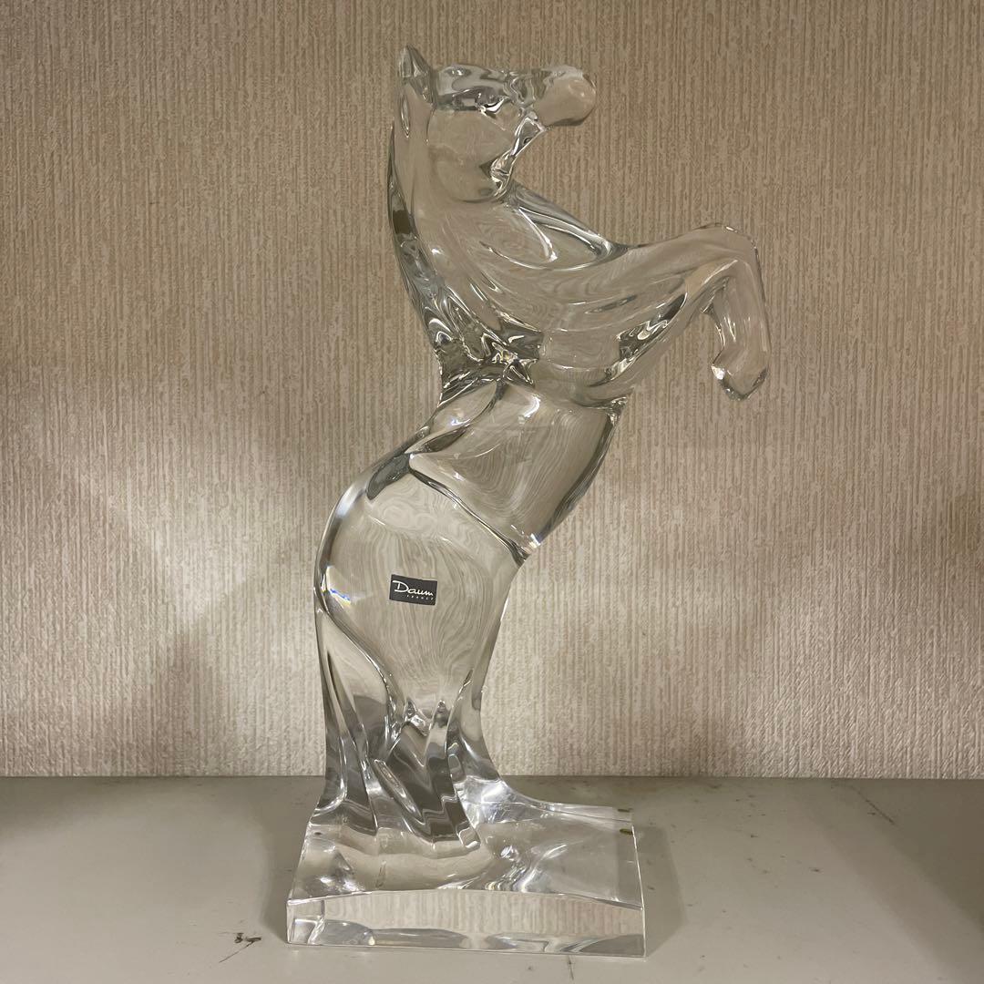 Daum France ドームフランス クリスタルガラス 置物 馬