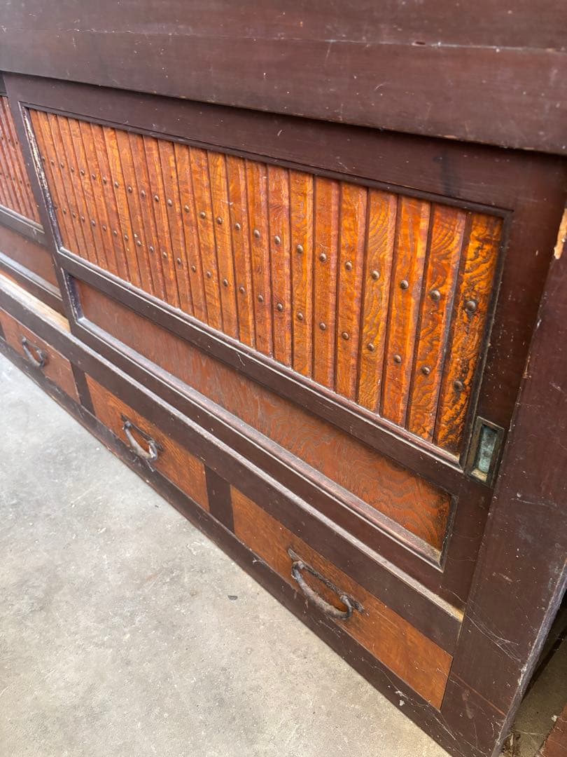 岐阜県揖斐郡池田町まで 水屋箪笥 176×174㎝ アンティーク 時代