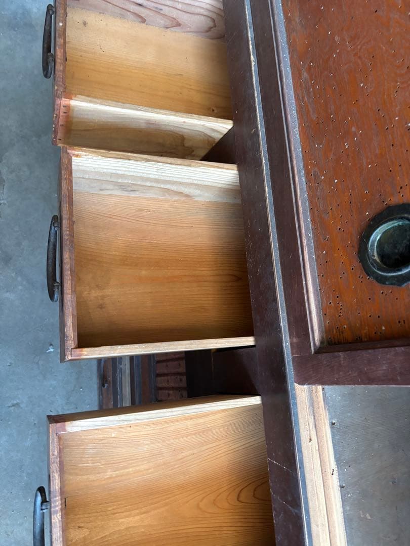 岐阜県揖斐郡池田町まで 水屋箪笥 176×174㎝ アンティーク 時代