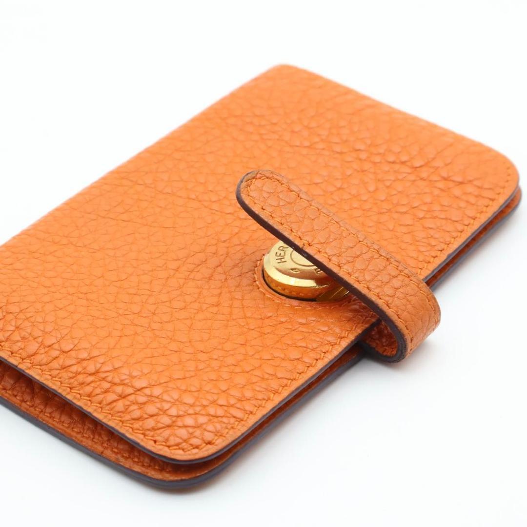 【極美品】HERMES ドゴン　ケース　オレンジ　小銭入れ