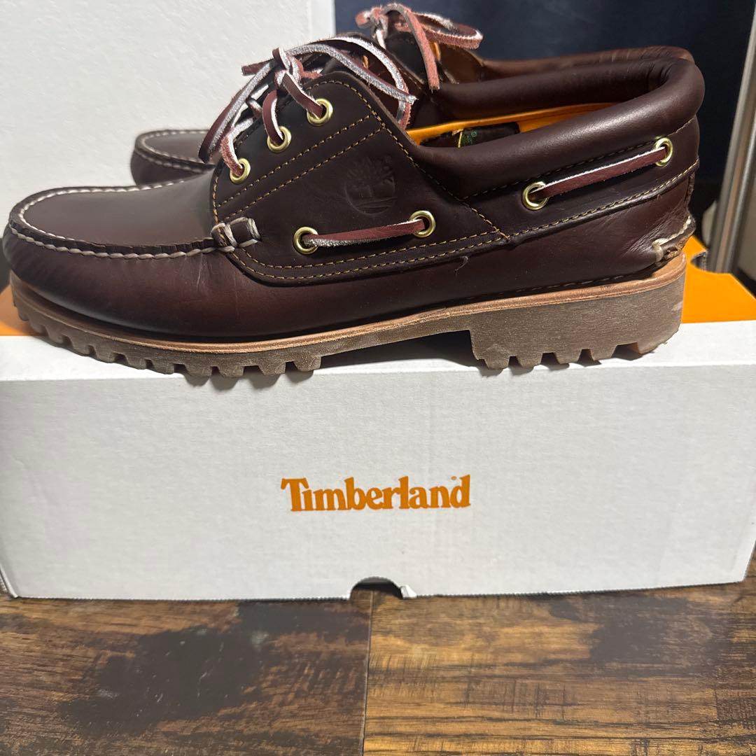 Timberland 3eyeスリーアイブラウン デッキシューズ 27cm