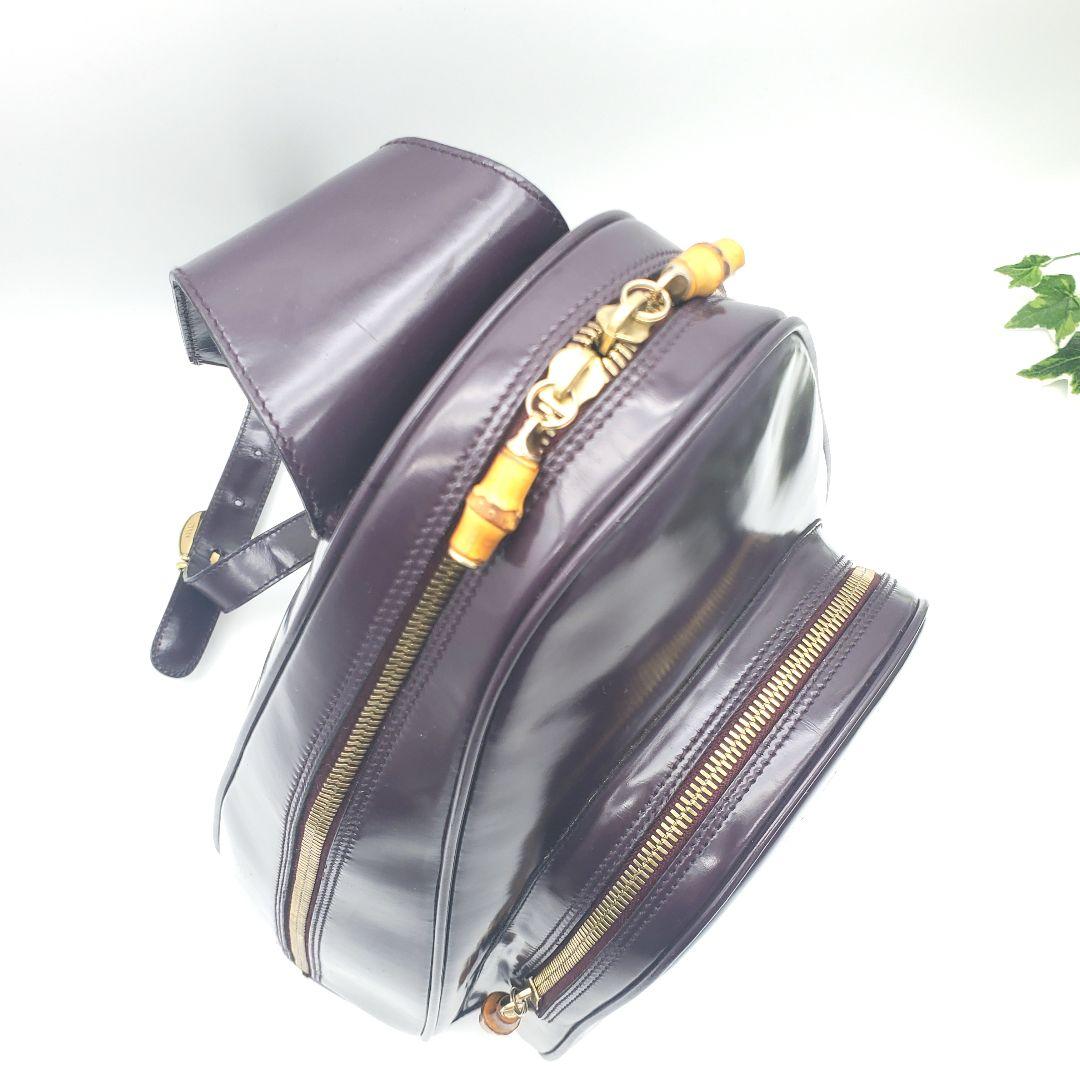希少色✨GUCCI グッチ ショルダーバッグ ボディバッグ パープル系 バンブー