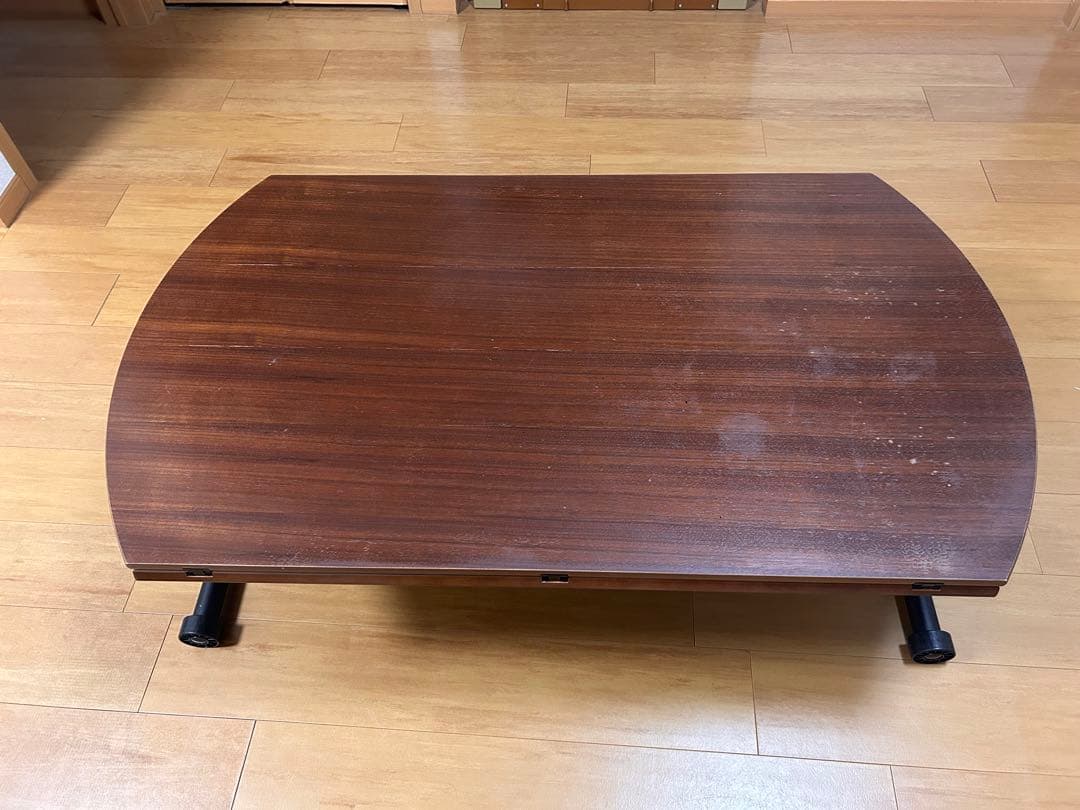 木製円形ダイニングテーブル 折りたたみ式