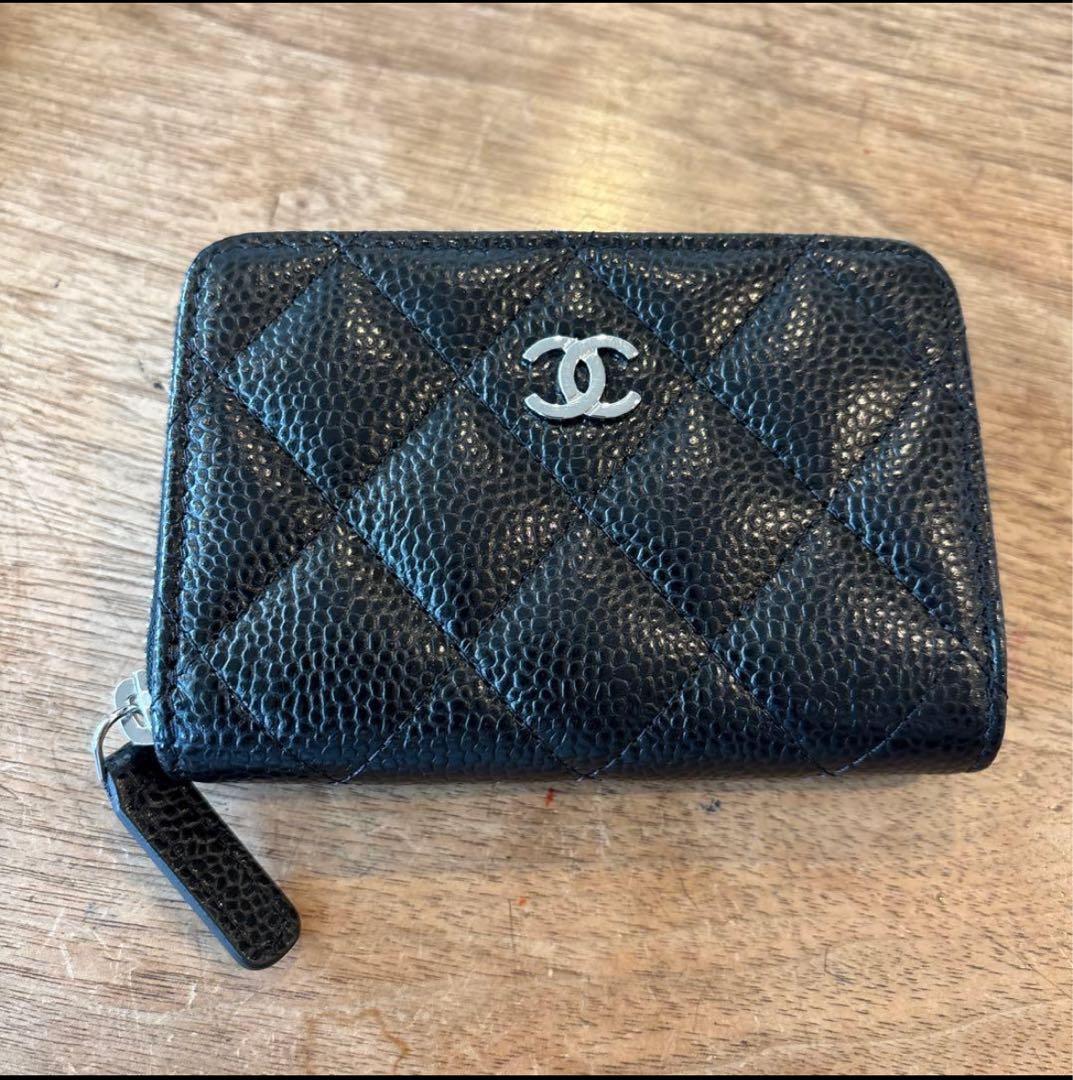 CHANELシャネルマトラッセ クラシック ジップ パース