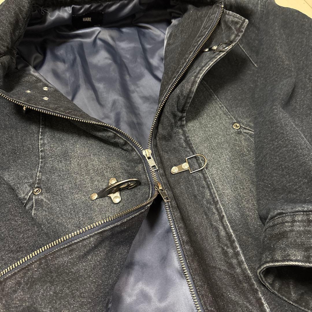 HARE ナカワタファイヤーマンバックルデニムブルゾン