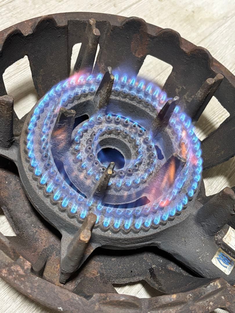 業務用 鋳物 五徳 4連 コンロ LPガス DEJ-21 業務用 鋳物コンロ