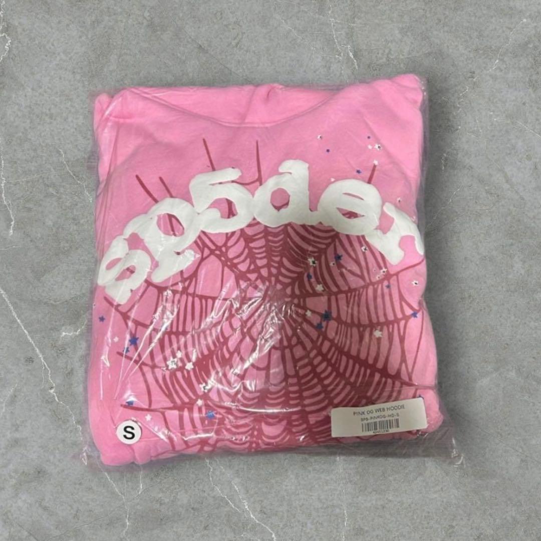 Sp5der Spider worldwide パーカーピンク