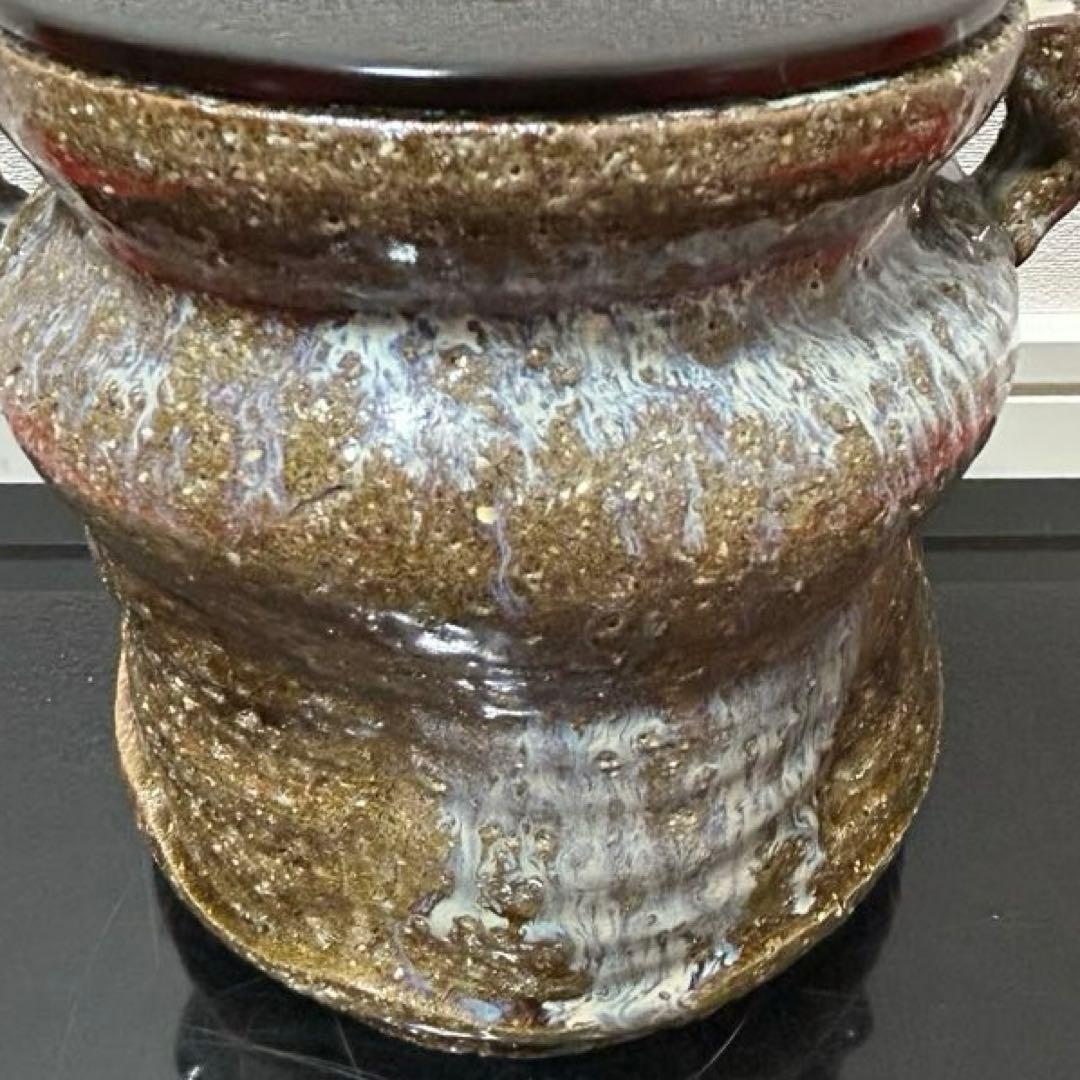 森岡嘉祥 灰釉水指 茶道具懐石茶箱鵬雲斎坐忘斎淡々斎即中斎棗水指茶碗