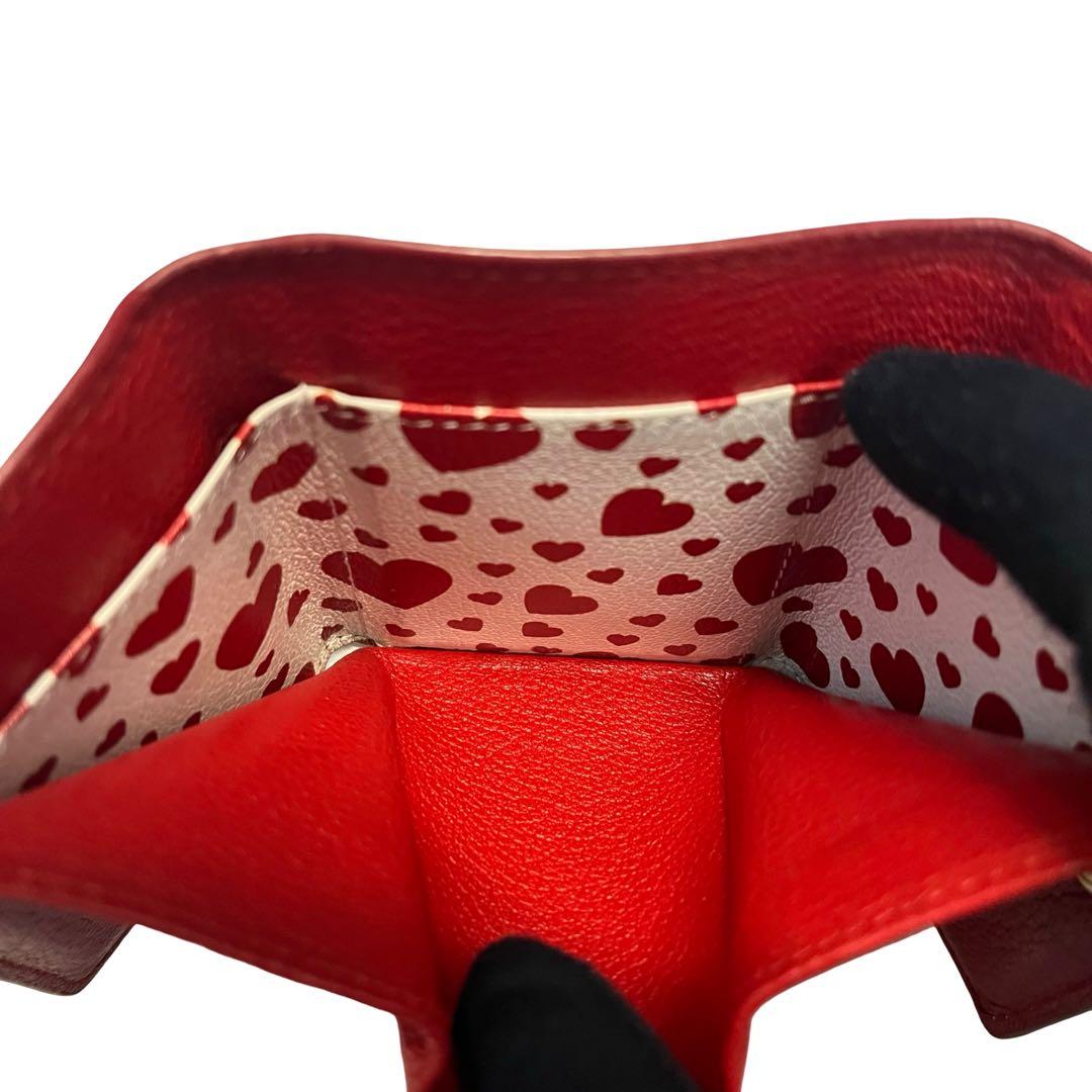 希少カラー✨ミュウミュウ 三つ折り財布 マドラス ハート 総柄 バイカラー