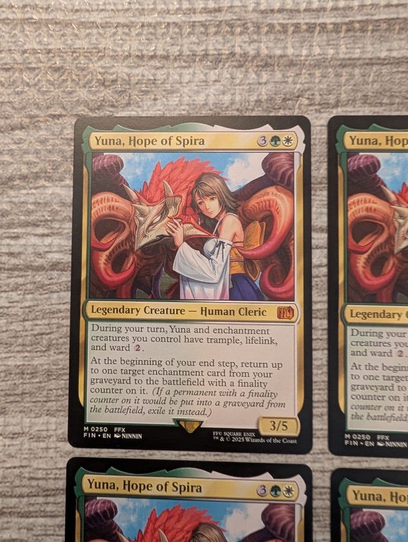 ■メルカリ便■　Mtg　スピラの希望、ユウナ　英語　４枚セット