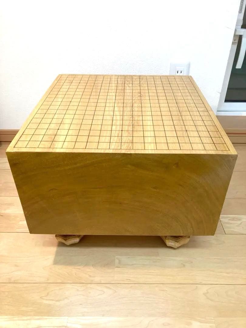 碁盤 囲碁 道産　天然木　脚付 ヘソ有 カバー付【大幅値下げしました】