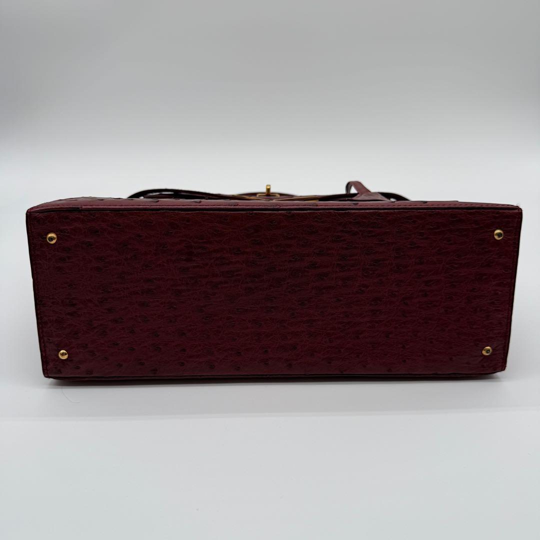 MORABITO モラビト スカラ28 オーストリッチ 赤色 レッド 付属品完備