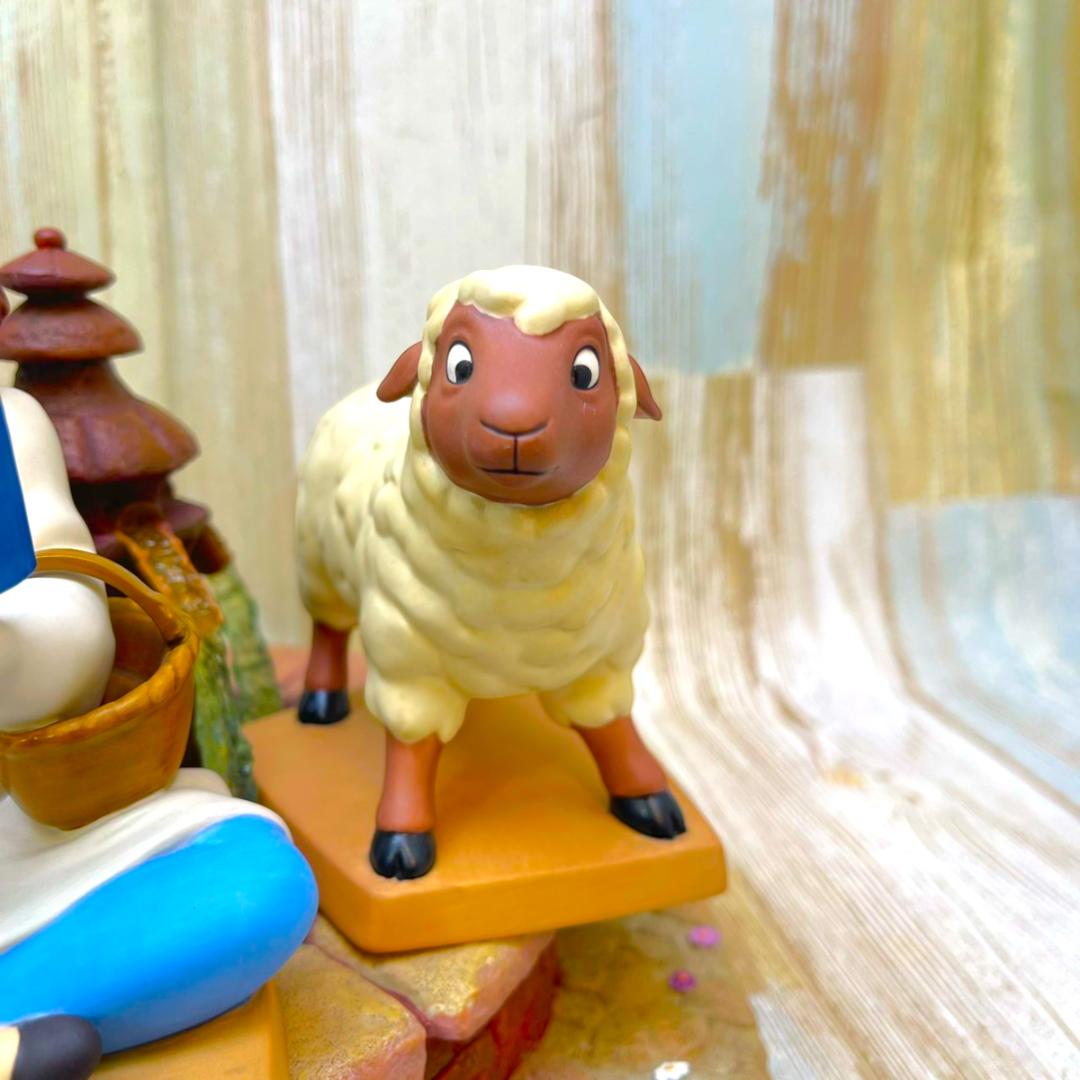 4点セット レア★WDCC 美女と野獣 ベル 噴水 羊 タイトル フィギュア