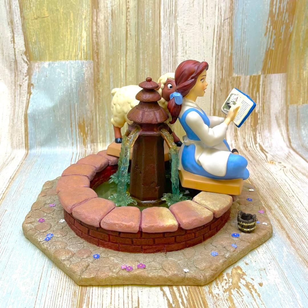 4点セット レア★WDCC 美女と野獣 ベル 噴水 羊 タイトル フィギュア