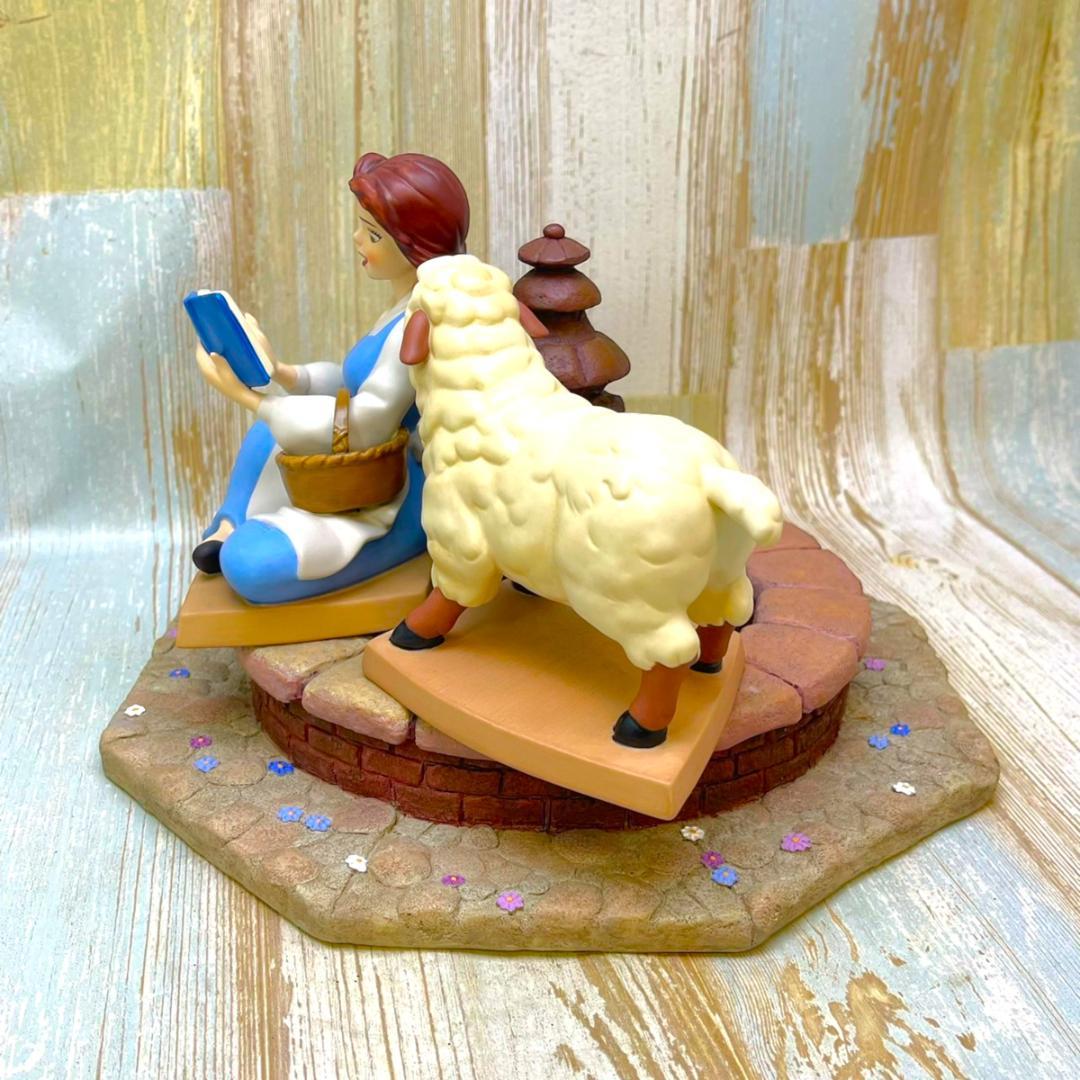 4点セット レア★WDCC 美女と野獣 ベル 噴水 羊 タイトル フィギュア