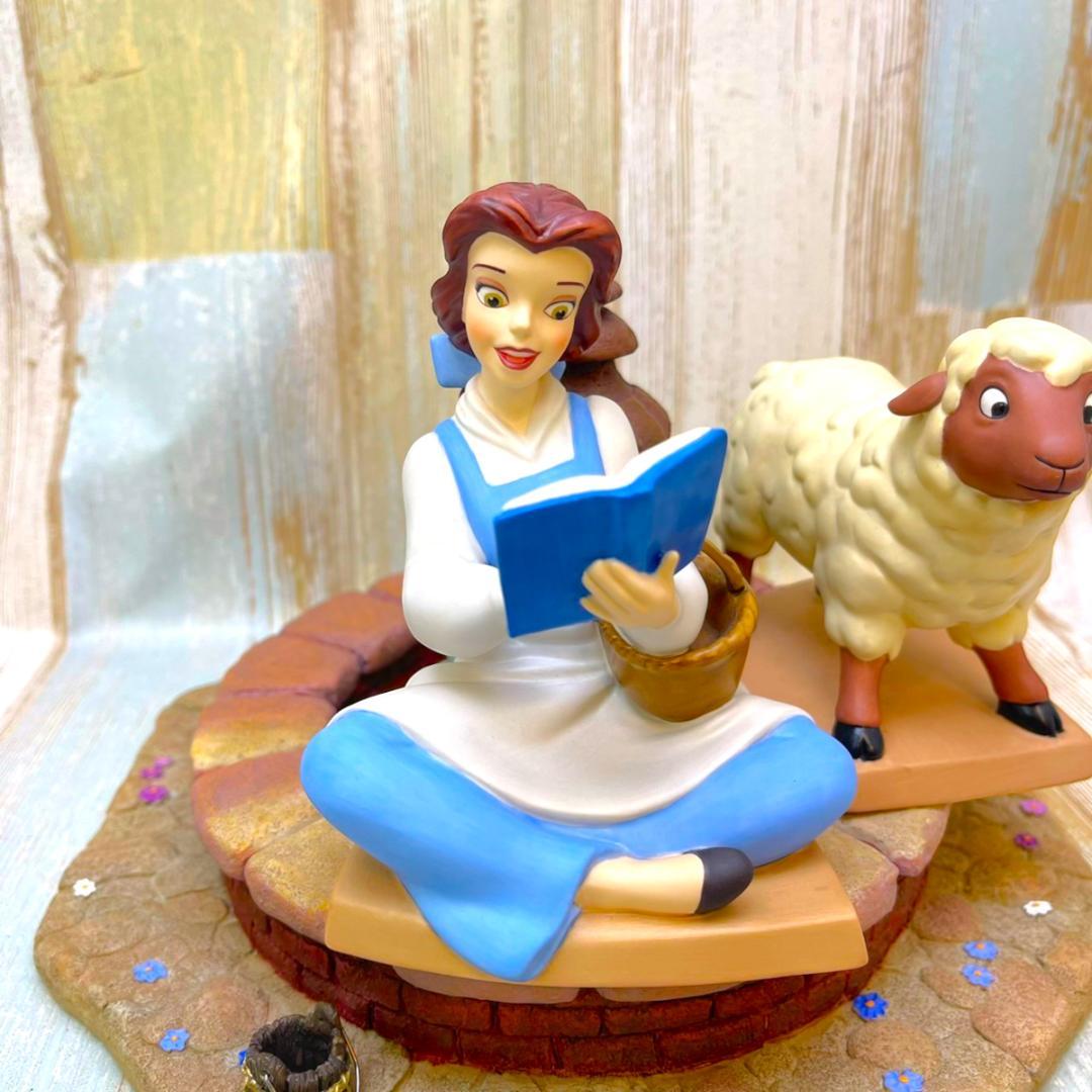 4点セット レア★WDCC 美女と野獣 ベル 噴水 羊 タイトル フィギュア