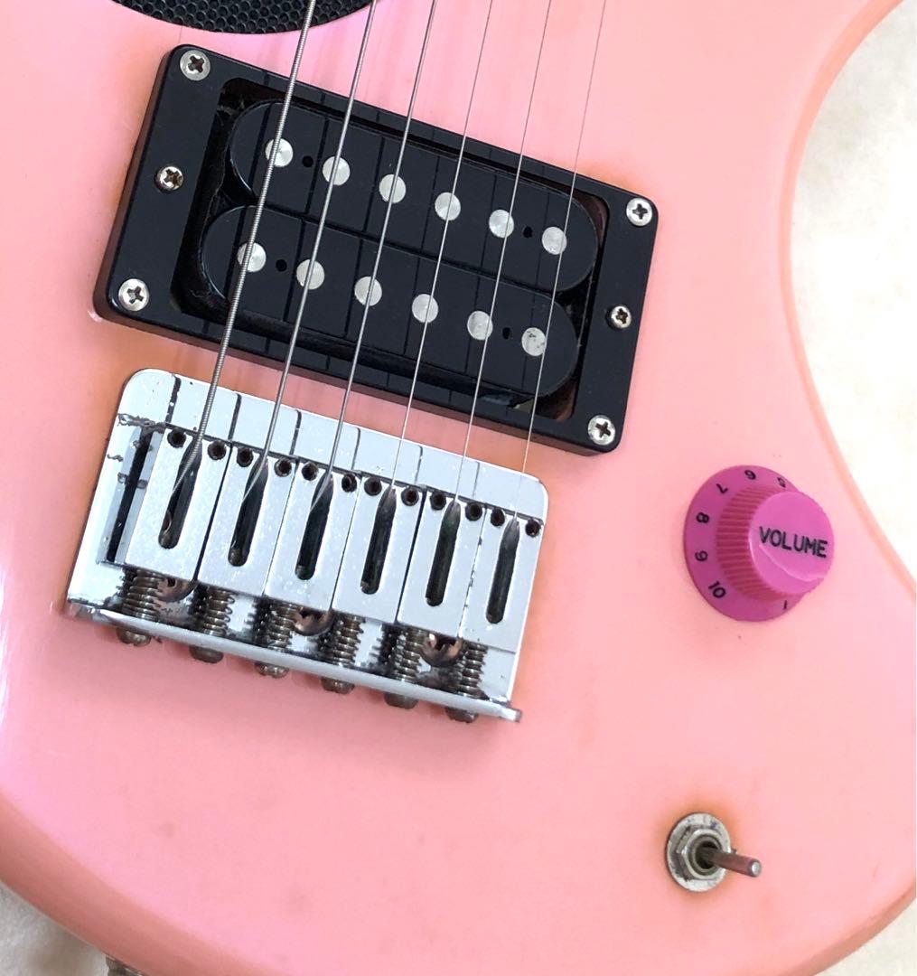 最終値下!【美品】ZO-3 ピンク アンプ内蔵ミニギター ヘッドフォン端子付