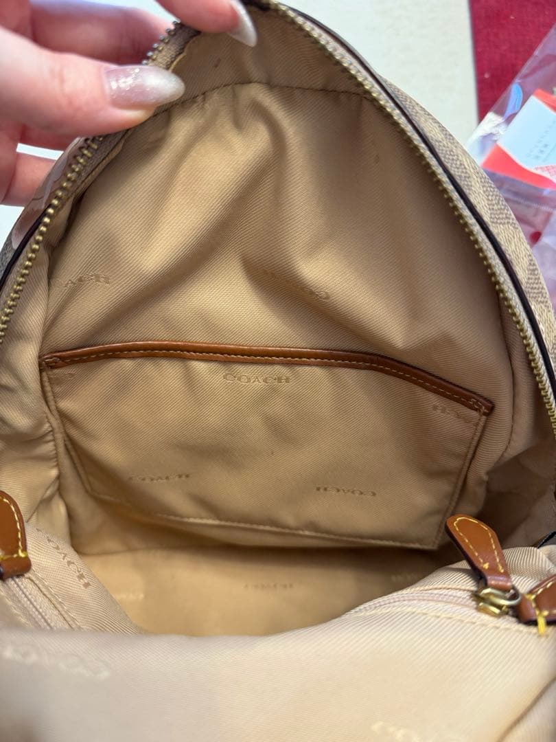 極美品COACH キャンパス バックパック 23 シグネチャー ローズプリント