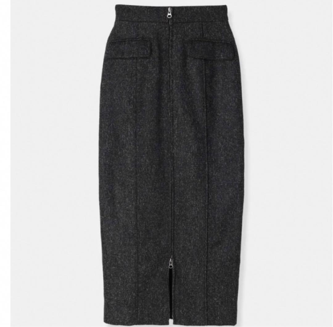 スカート Zip up Pencil Tweed Skirt
