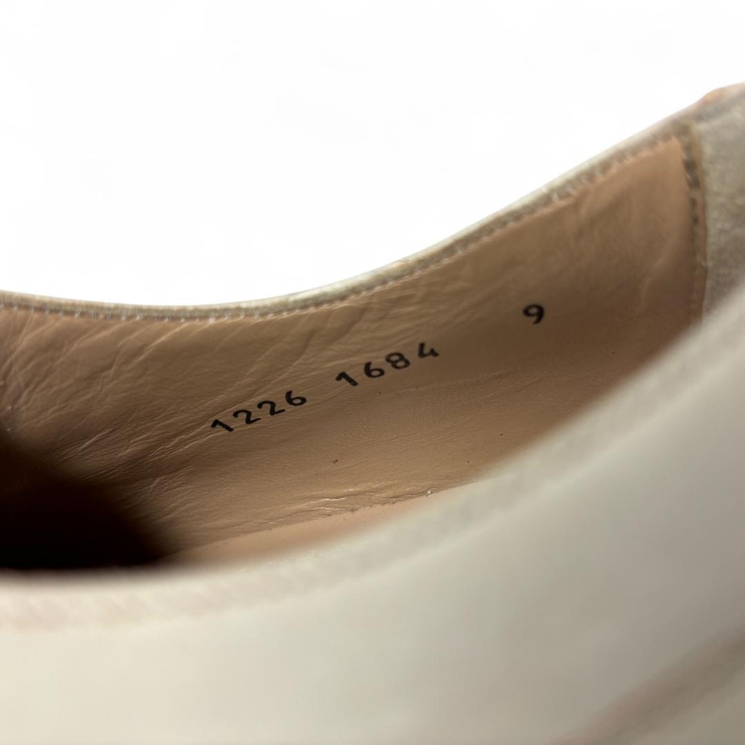 ほぼ新品 ドルガバ ロングノーズ プレーントゥ アイボリー 27.5cm