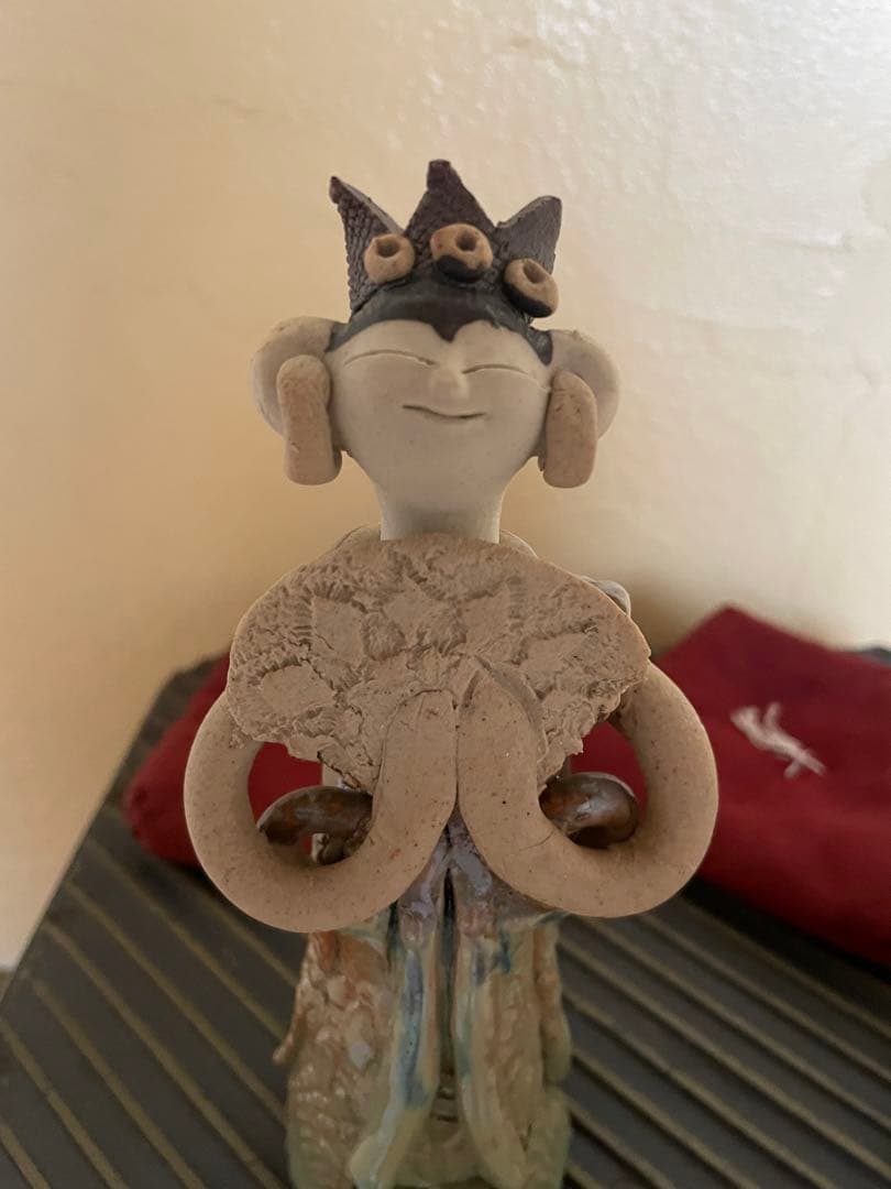 砥部焼森元青芳　雛人形2体　元箱あり