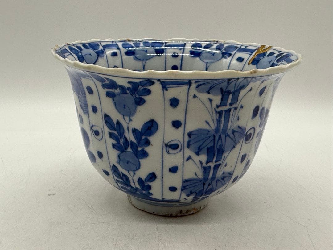 古染　花鳥紋鉢　芙蓉手　送料込み251105