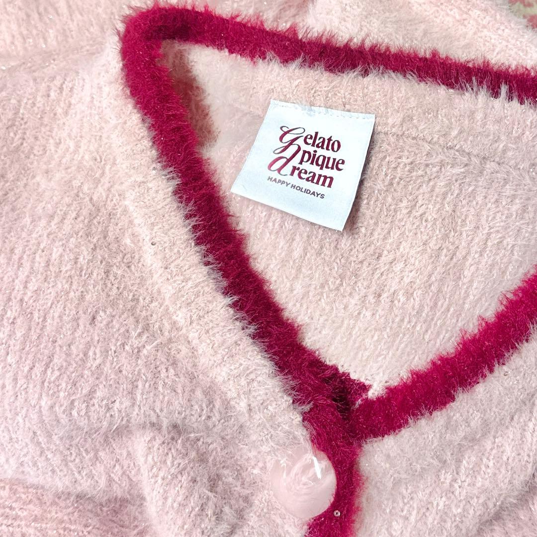 ジェラートピケ ジェラピケ ラメフェザーカーディガン&ショートパンツセット