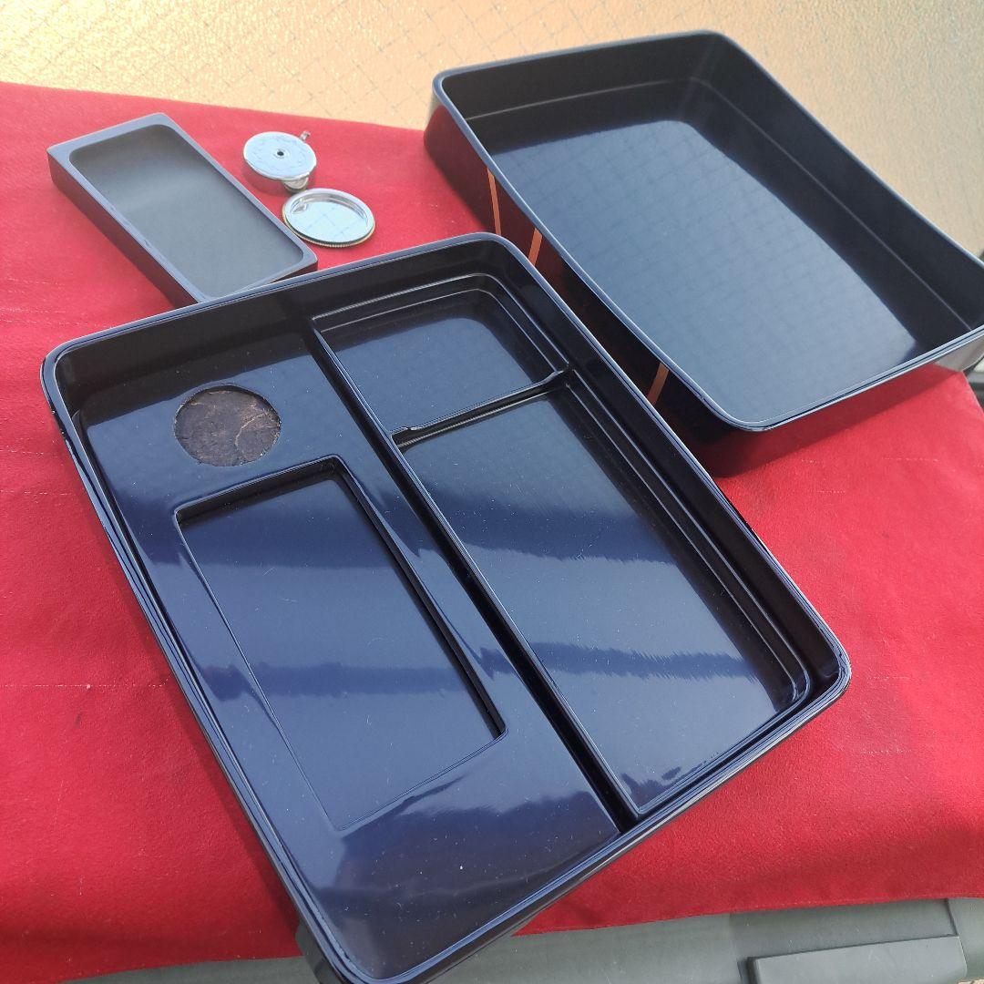 【輪島塗　硯箱セット】布着本堅地 硯、水滴　曽我路幸作　未使用品