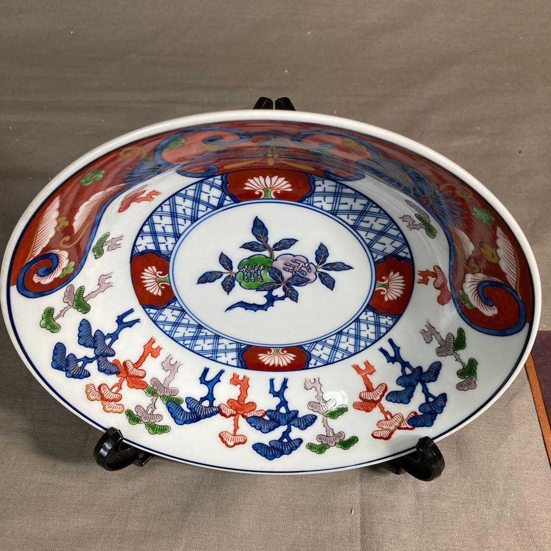 源右衛門】古伊万里の伝統 日本の名窯 舘林源右衛門作 染錦古伊万里松