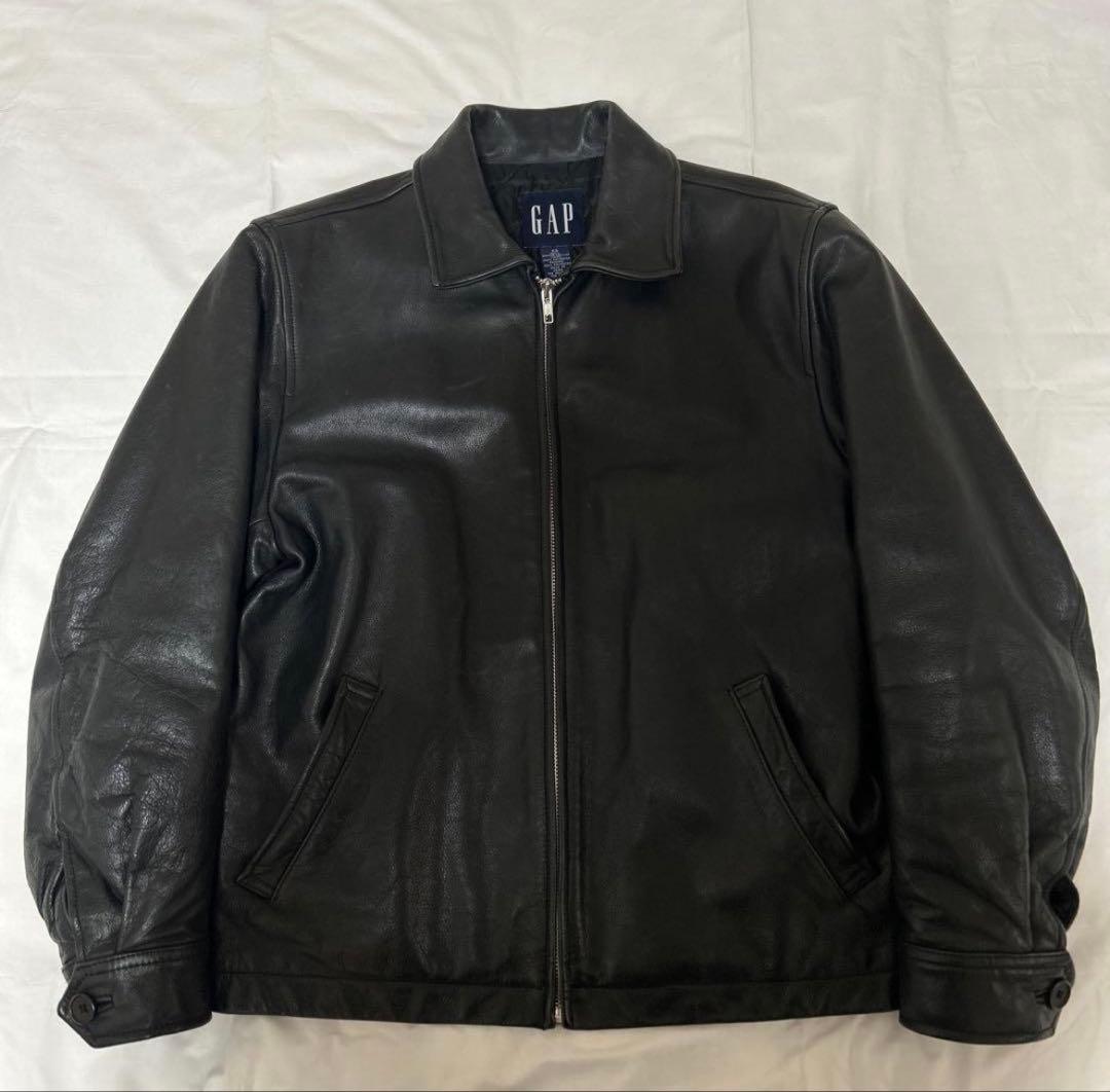 90s old gap レザージャケットXS 牛革 - メルカリ