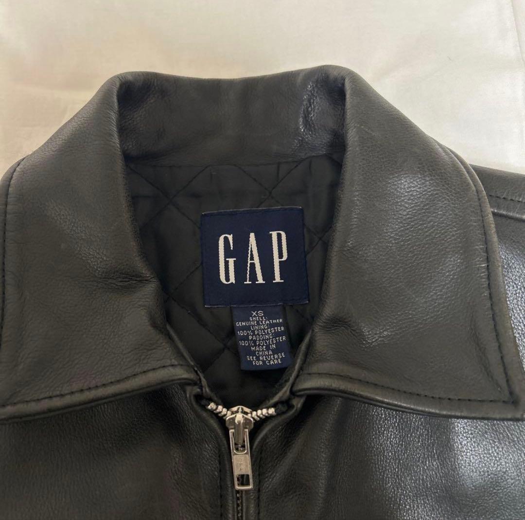 90s old gap レザージャケットXS 牛革 - メルカリ