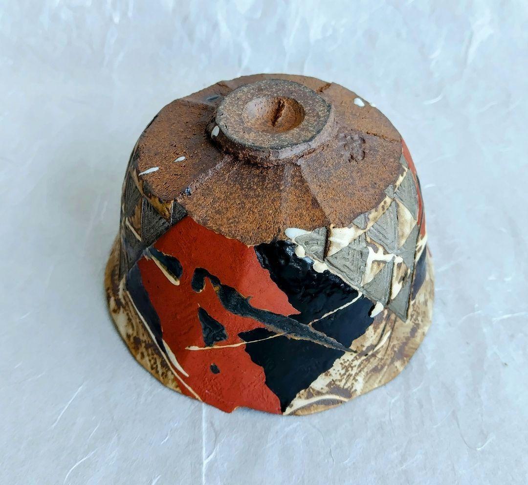 彩文茶碗 (熊本義孝 作) 未使用 新品同様