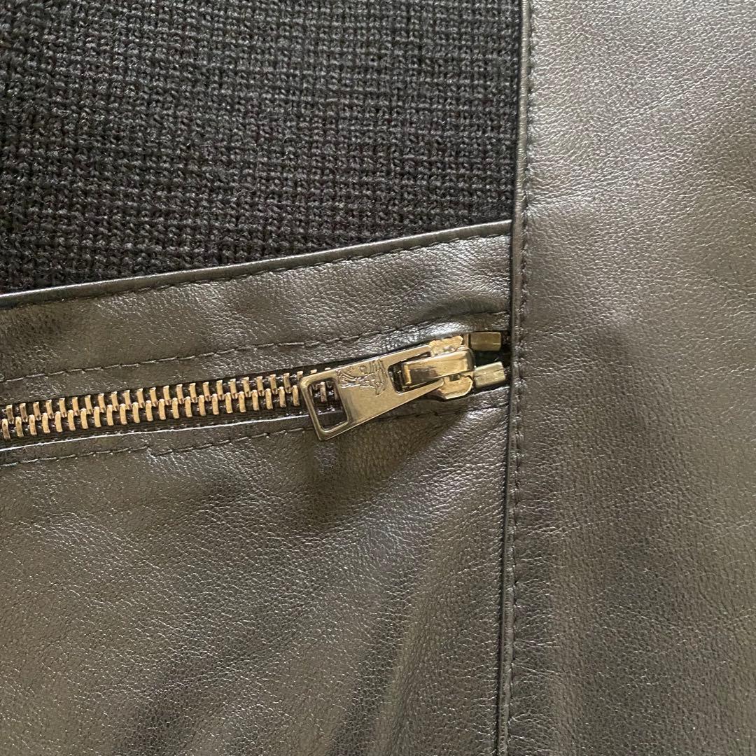 VERSACE COLLECTION ニットレザージップジャケット　ヴェルサーチ