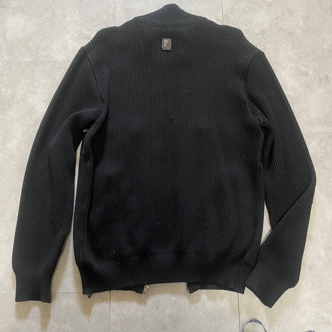 VERSACE COLLECTION ニットレザージップジャケット　ヴェルサーチ