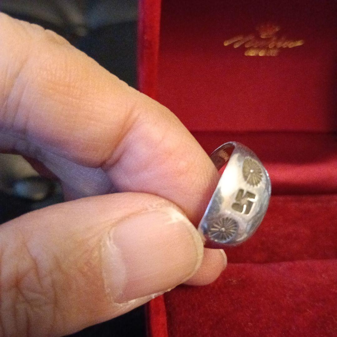 シルバーリング 彫刻デザイン　卍　ビンテージ