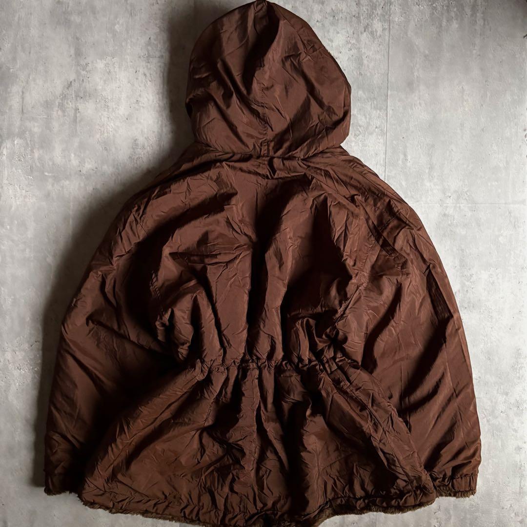 【80s eur vintage】リバーシブル　ファージップパーカー　スペイン製