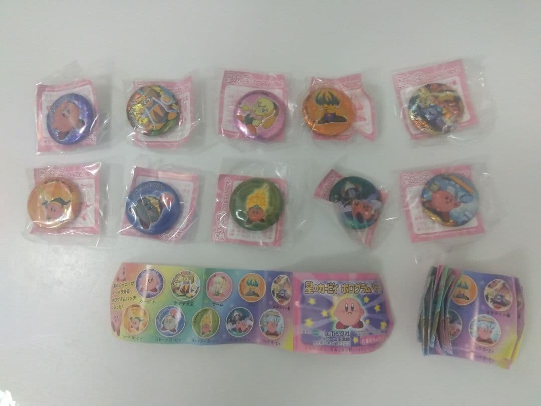 当時物　星のカービィ ホログラムバッヂ　全10種　コンプセット　未開封　アニメ版 星のカービィ ホログラムバッヂ - あふれろカービィ