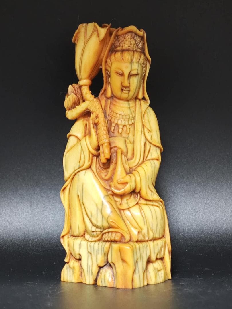 中国古美術　観音様　置物　唐物　仏教(F-36) CB-中国古美術 時代物 白磁 徳化窯 仏像 観音像 唐物 置物 陶磁器 中国