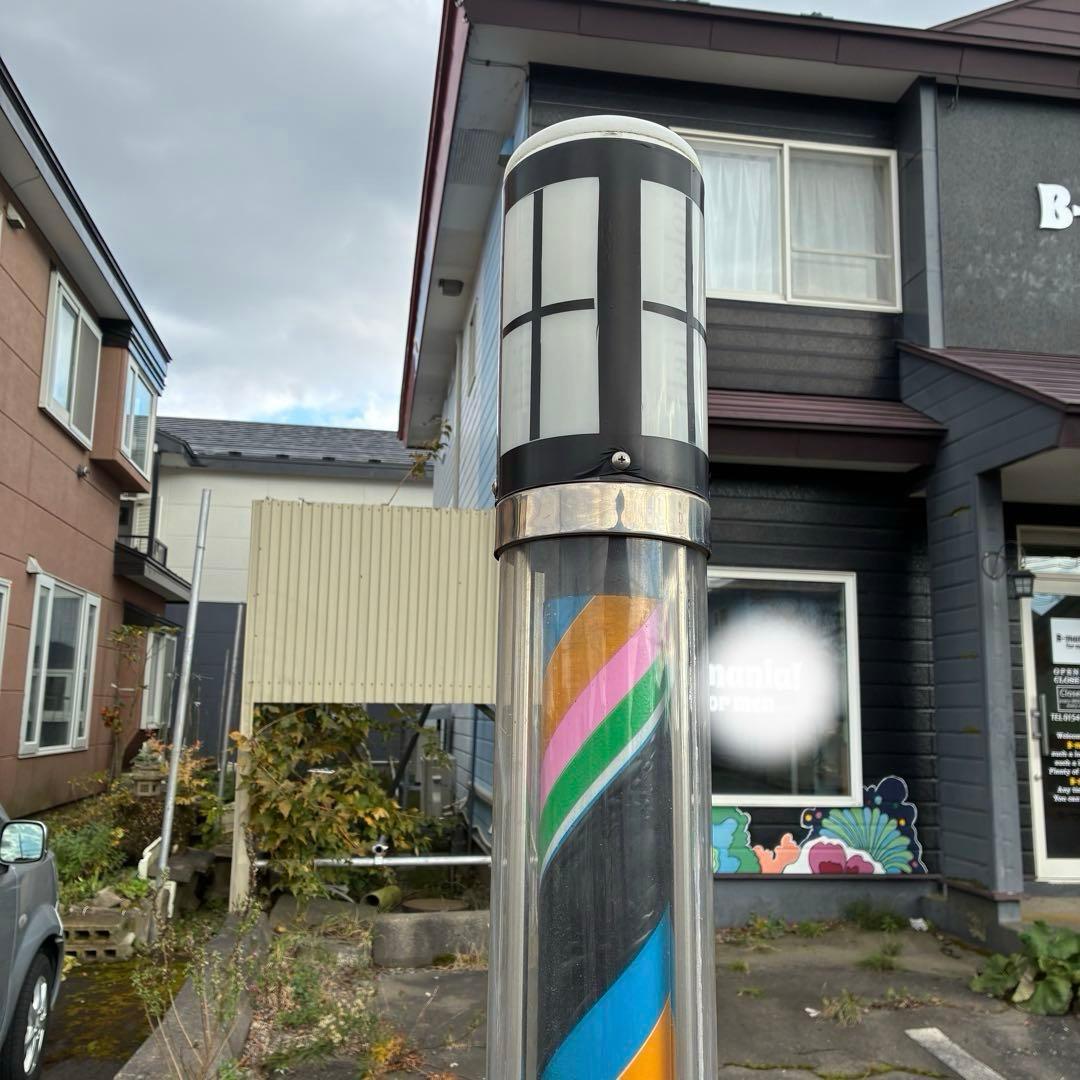 メタル製サインポール ストライプ バーバーポール 床屋 理容 美容 おしゃれ