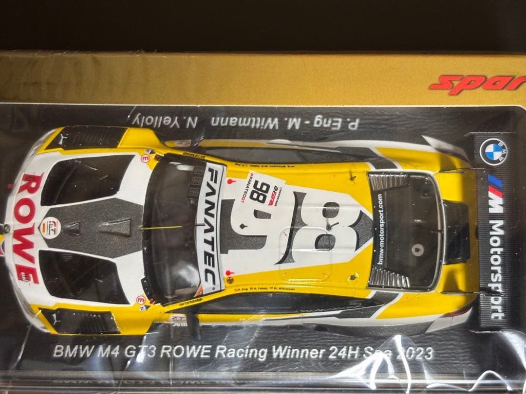 スパーク1/43 BMW M4 GT3 ROWE Racing 2023スパ優勝