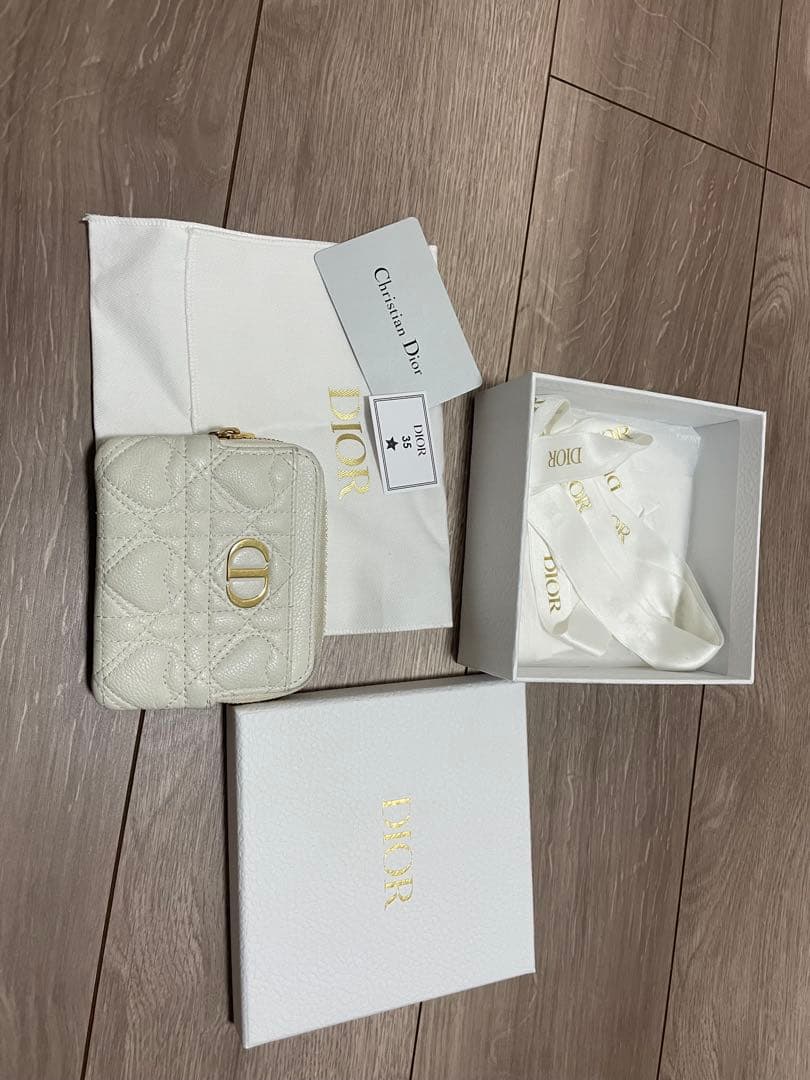 DIOR　ディオール　CARO LAVENDER ウォレット　ハート柄　小銭入れ